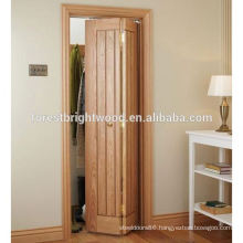 Bifold Carved Wooden Door with Grooves